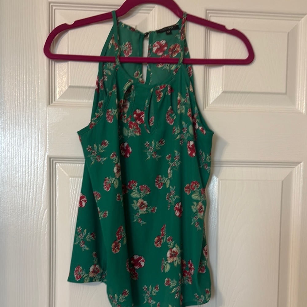 Papermoon Green Floral Tank Top